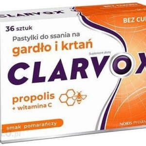 CLARVOX Propolis Pomarańcza 36 pastylek do ssania
