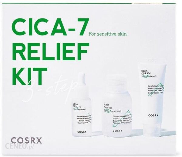 COSRX CICA-7 Relief Kit 3 step - Zestaw mini 3w1 toner