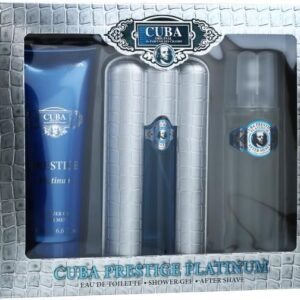 Cuba Prestige Platinum - Zestaw Woda Toaletowa/90Ml + Woda Po Goleniu 100Ml + Żel Pod Prysznic 200Ml