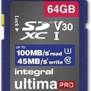 Integral High Speed SDXC 64GB V30 UHS-I U3