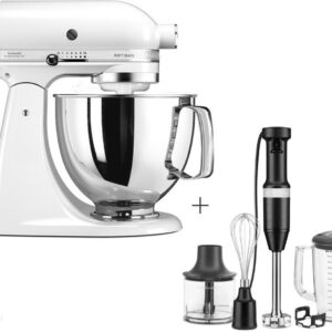 KitchenAid Artisan 5/175 Biały + Blender Czarny Mat 5KSM175PSEWH+5KHBV83EBM