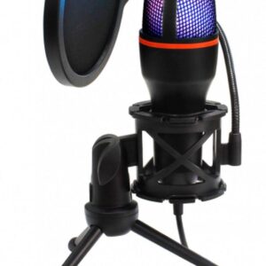 Mikrofon stojący pojemnościowy z membraną ART AC-02 gamingowy streaming podświetlany + filtr