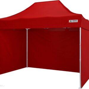 Namiot nożycowy 2x3m - plus 3 ściany - Czerwony
