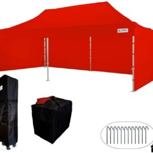 Namiot weselny 4x8m - plus 3 ściany - Czerwony