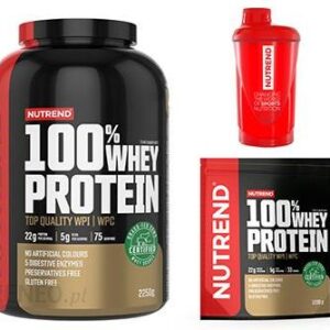 Odżywka białkowa Nutrend 100% Whey Protein 2250G Strawberry Banana + 1Kg + Shaker