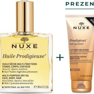 NUXE Huile Prodigieuse Suchy olejek 100ml + Prodigieux Mleczko do ciała 50 ml