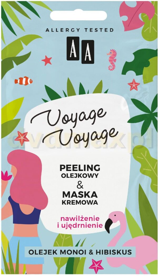 Oceanic Aa Voyage Peeling Olejkowy + Maska Kremowa 2W1 Olejek Monoi I Hibiskus 2X5ml