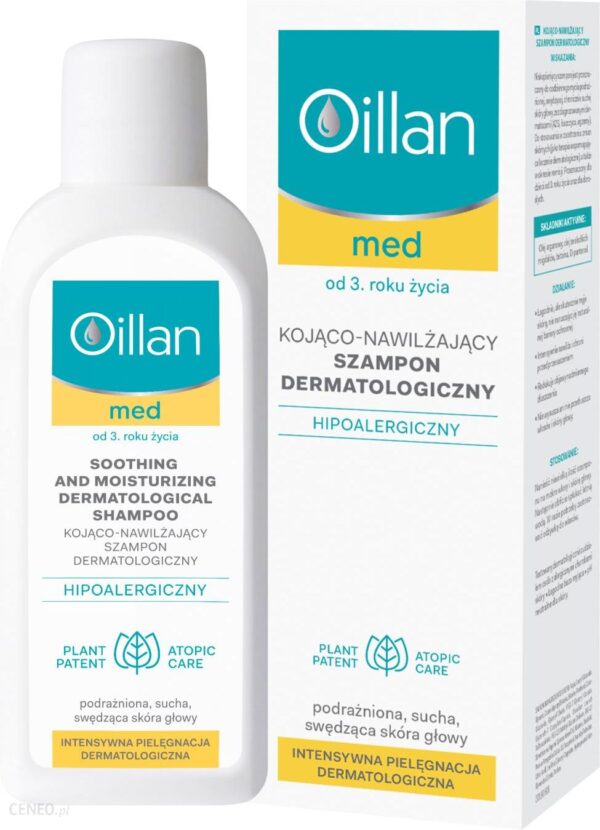 Oillan Med+ szampon dermatologiczny do włosów kojąco-nawilżający