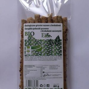 Paluszki Bio Chlebowe Razowe grissini Z Brokułami 80g