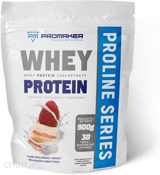 Odżywka białkowa Promaker Creative Sport Nutrition Koncentrat Whey Protein Proline Wpc 900G Biała Czekolada Z Malinami