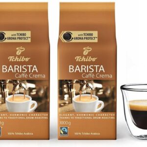 Tchibo Kawa ziarnista Barista Crema 3kg + szklanki do espresso FilterLogic CFL-655 2szt.