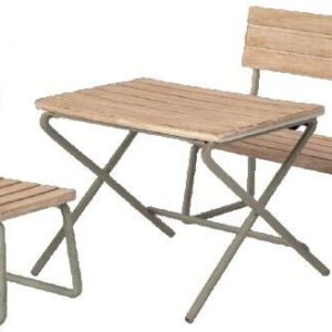 Zestaw Mebli Ogrodowych - Garden Set Table With Chair And Bench Akcesoria Dla Lalek Maileg