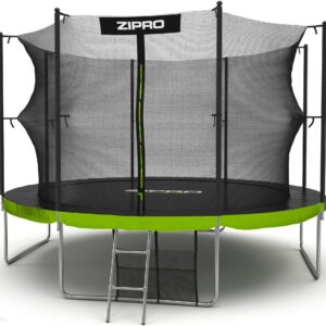 Zipro Trampolina Jump Pro Z Siatką Wewnętrzną 12Ft 374Cm Zipro Czarny Zielony